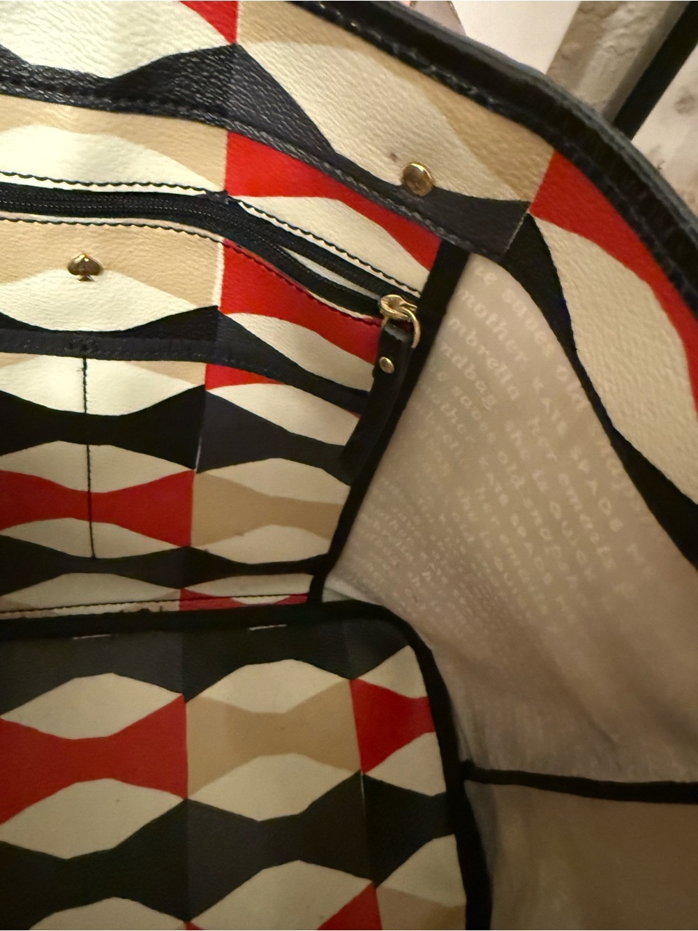 kate spade Multicolor Geometric Story Book Tote - Picture 9 of 13